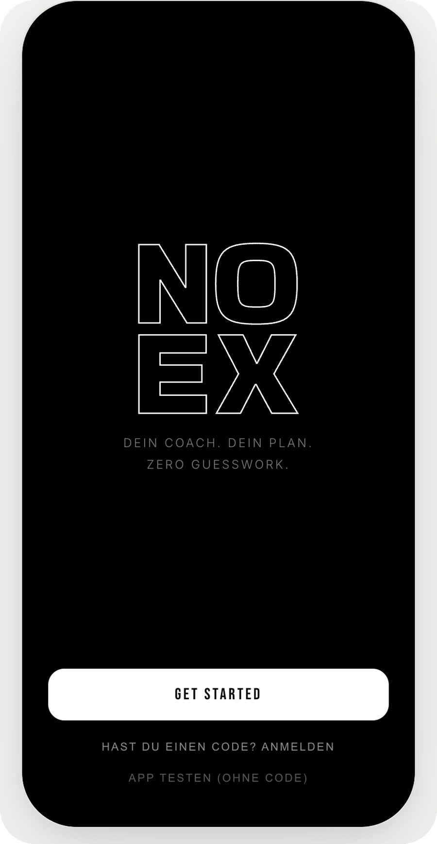 NO EX Start-Screen